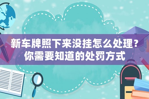 新車牌照下來(lái)沒(méi)掛怎么處理？你需要知道的處罰方式
