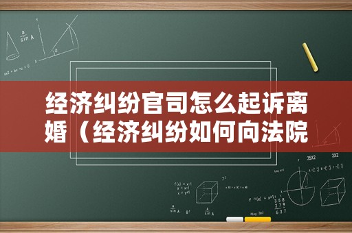 經(jīng)濟糾紛官司怎么起訴離婚（經(jīng)濟糾紛如何向法院起訴）