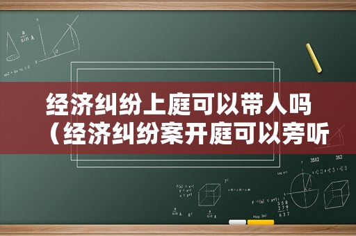 經(jīng)濟糾紛上庭可以帶人嗎（經(jīng)濟糾紛案開庭可以旁聽嗎）