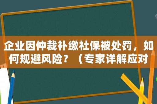 企業(yè)因仲裁補(bǔ)繳社保被處罰，如何規(guī)避風(fēng)險？（專家詳解應(yīng)對步驟）