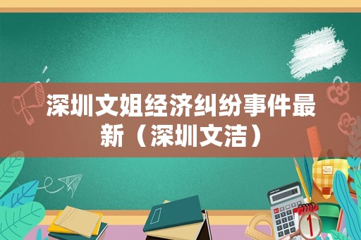 深圳文姐經(jīng)濟糾紛事件最新（深圳文潔）