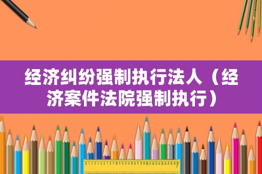 經(jīng)濟(jì)糾紛強(qiáng)制執(zhí)行法人（經(jīng)濟(jì)案件法院強(qiáng)制執(zhí)行）