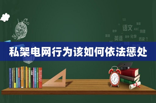 私架電網(wǎng)行為該如何依法懲處