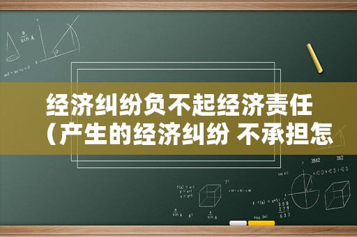 經(jīng)濟糾紛負不起經(jīng)濟責任（產(chǎn)生的經(jīng)濟糾紛 不承擔怎么寫）
