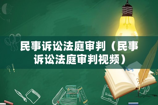 民事訴訟法庭審判（民事訴訟法庭審判視頻）
