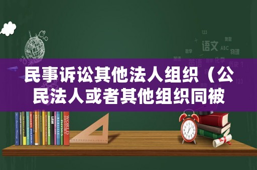 民事訴訟其他法人組織（公民法人或者其他組織同被訴訟）