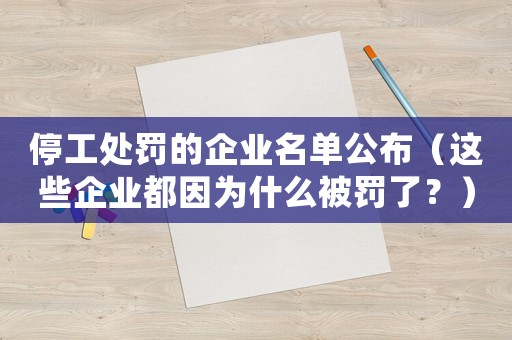 停工處罰的企業(yè)名單公布（這些企業(yè)都因為什么被罰了？）