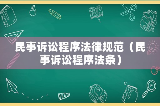 民事訴訟程序法律規(guī)范（民事訴訟程序法條）