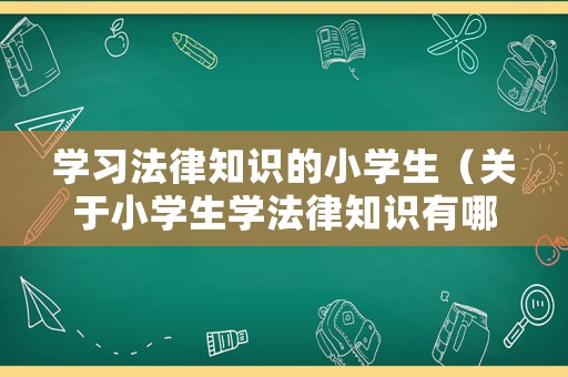 學(xué)習(xí)法律知識的小學(xué)生（關(guān)于小學(xué)生學(xué)法律知識有哪些）