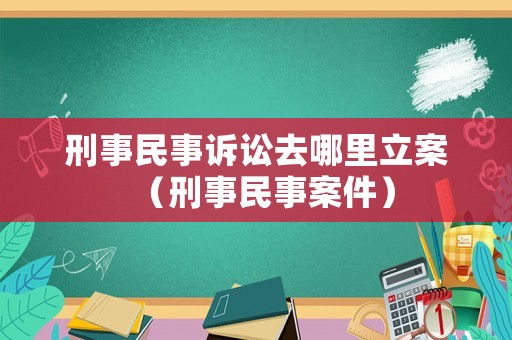 刑事民事訴訟去哪里立案（刑事民事案件）