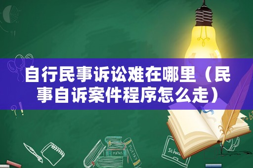 自行民事訴訟難在哪里（民事自訴案件程序怎么走）