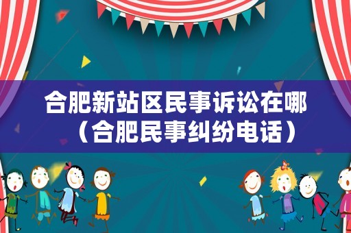 合肥新站區(qū)民事訴訟在哪（合肥民事糾紛電話）