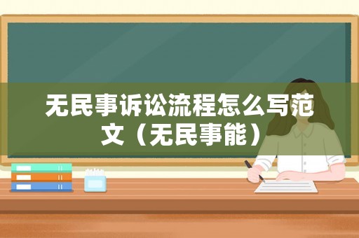 無民事訴訟流程怎么寫范文（無民事能）