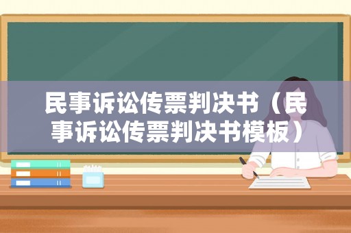 民事訴訟傳票判決書（民事訴訟傳票判決書模板）