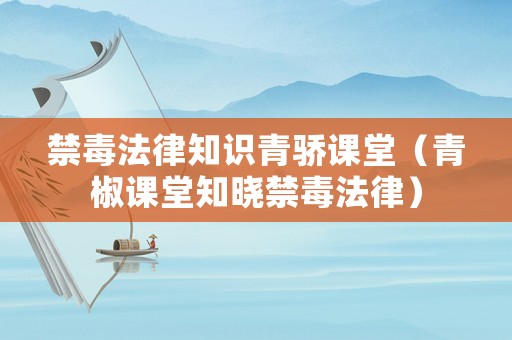禁毒法律知識青驕課堂（青椒課堂知曉禁毒法律）