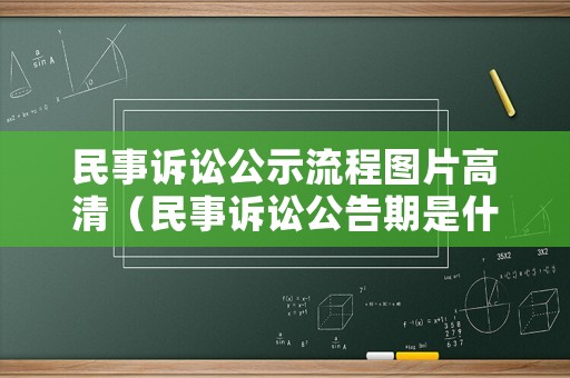 民事訴訟公示流程圖片高清（民事訴訟公告期是什么意思）