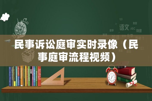 民事訴訟庭審實時錄像（民事庭審流程視頻）