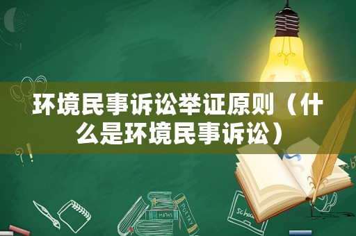 環(huán)境民事訴訟舉證原則（什么是環(huán)境民事訴訟）