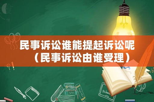 民事訴訟誰能提起訴訟呢（民事訴訟由誰受理）