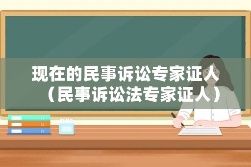 現(xiàn)在的民事訴訟專家證人（民事訴訟法專家證人）