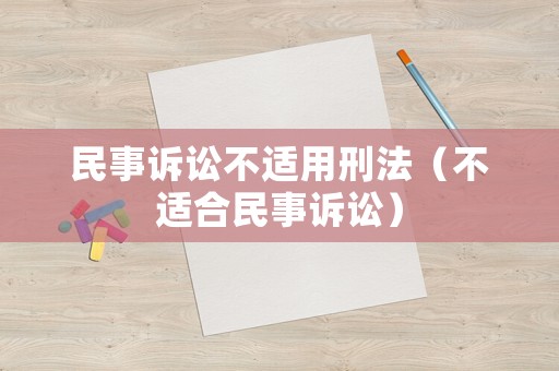 民事訴訟不適用刑法（不適合民事訴訟）