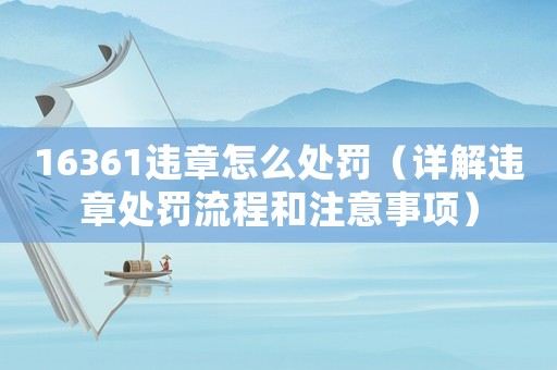 16361違章怎么處罰（詳解違章處罰流程和注意事項(xiàng)）