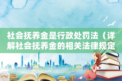 社會撫養(yǎng)金是行政處罰法（詳解社會撫養(yǎng)金的相關法律規(guī)定）