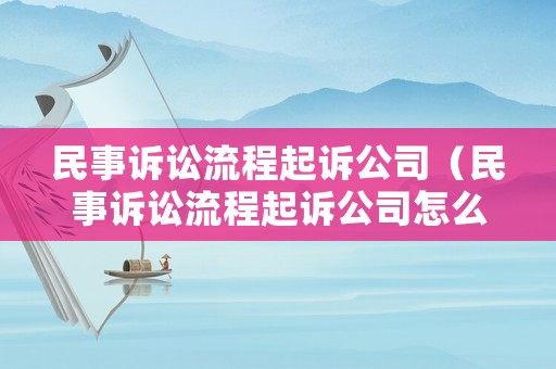 民事訴訟流程起訴公司（民事訴訟流程起訴公司怎么寫）