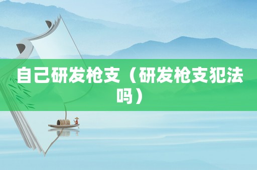 自己研發(fā)槍支（研發(fā)槍支犯法嗎）