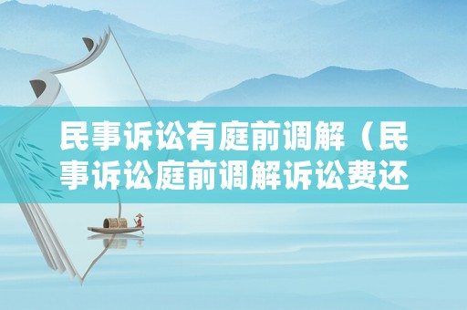 民事訴訟有庭前調(diào)解（民事訴訟庭前調(diào)解訴訟費(fèi)還退嗎）