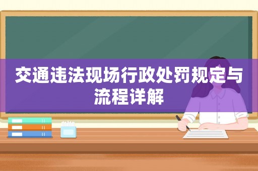 交通違法現(xiàn)場(chǎng)行政處罰規(guī)定與流程詳解