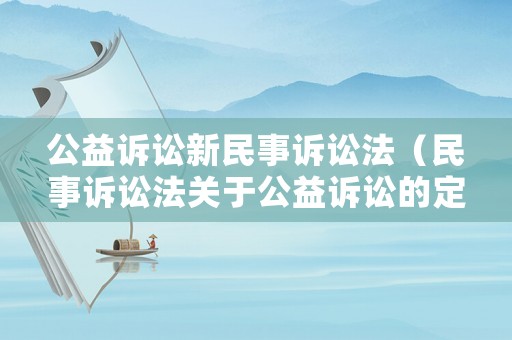 公益訴訟新民事訴訟法（民事訴訟法關(guān)于公益訴訟的定義）