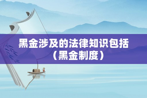 黑金涉及的法律知識(shí)包括（黑金制度）