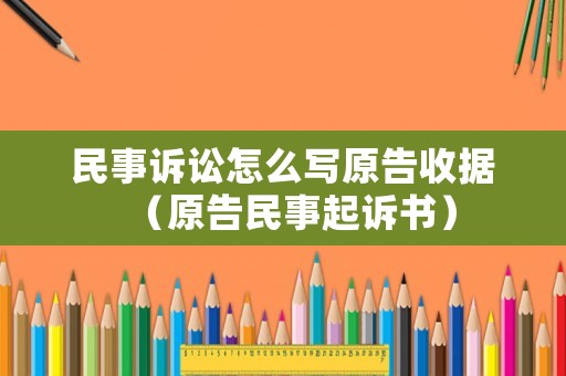民事訴訟怎么寫(xiě)原告收據(jù)（原告民事起訴書(shū)）