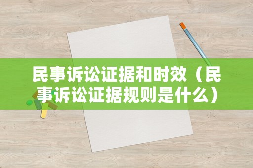民事訴訟證據和時效（民事訴訟證據規(guī)則是什么）