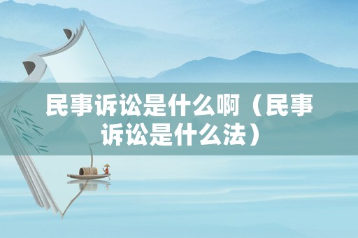 民事訴訟是什么啊（民事訴訟是什么法）