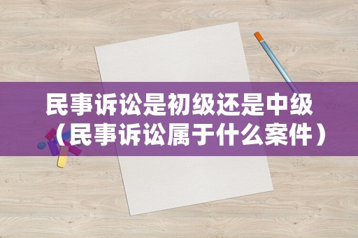 民事訴訟是初級還是中級（民事訴訟屬于什么案件）