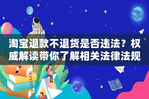 淘寶退款不退貨是否違法？權(quán)威解讀帶你了解相關(guān)法律法規(guī)