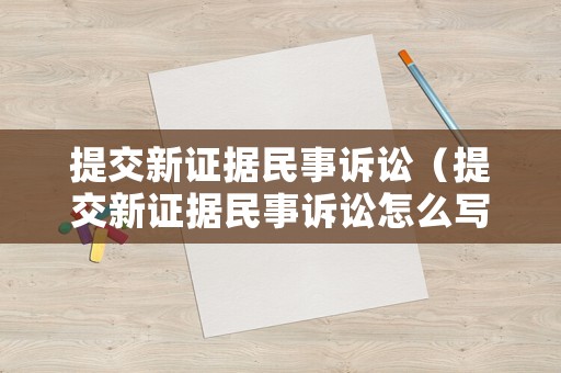 提交新證據(jù)民事訴訟（提交新證據(jù)民事訴訟怎么寫(xiě)）