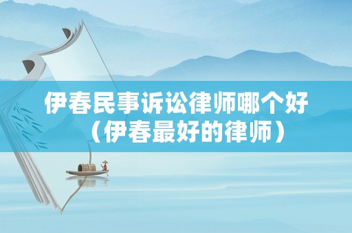 伊春民事訴訟律師哪個好（伊春最好的律師）