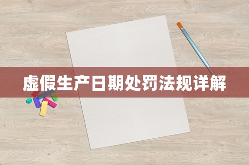 虛假生產(chǎn)日期處罰法規(guī)詳解