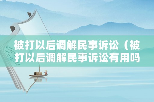 被打以后調(diào)解民事訴訟（被打以后調(diào)解民事訴訟有用嗎）