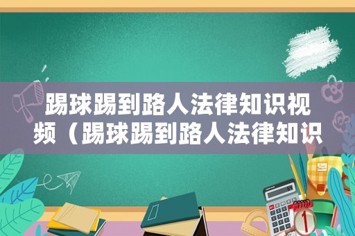 踢球踢到路人法律知識(shí)視頻（踢球踢到路人法律知識(shí)視頻大全）