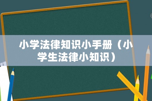 小學(xué)法律知識(shí)小手冊(cè)（小學(xué)生法律小知識(shí)）