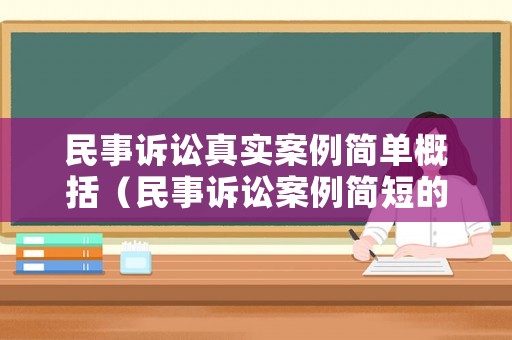 民事訴訟真實案例簡單概括（民事訴訟案例簡短的）