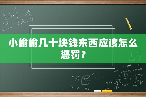 小偷偷幾十塊錢東西應(yīng)該怎么懲罰？