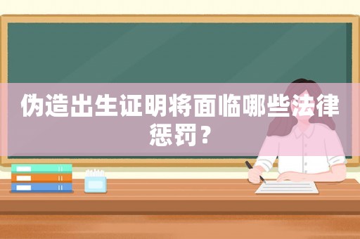 偽造出生證明將面臨哪些法律懲罰？