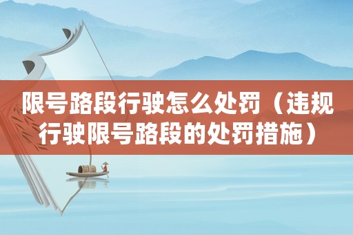 限號路段行駛怎么處罰（違規(guī)行駛限號路段的處罰措施）