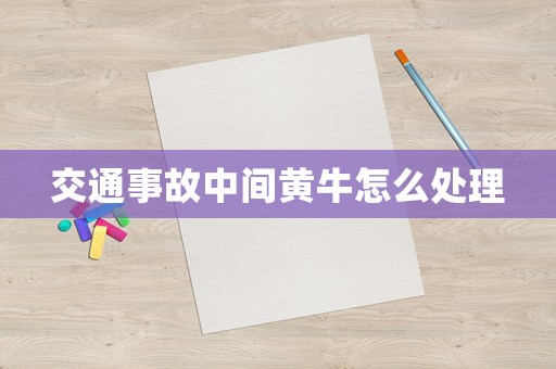 交通事故中間黃牛怎么處理