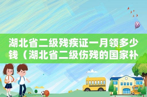 湖北省二級殘疾證一月領(lǐng)多少錢（湖北省二級傷殘的國家補貼標(biāo)準(zhǔn)）